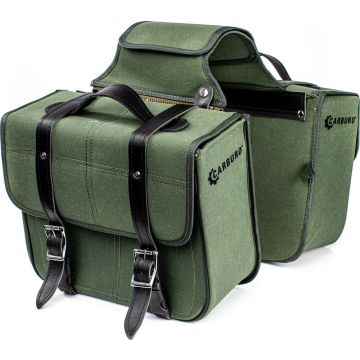 Par de alforjes laterais, CARBURO Racer Canvas - Verde Militar