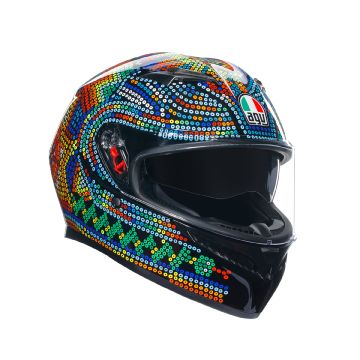 Capacete de rosto completo AGV K3 E2206 MPLK ROSSI WINTER TEST 2018 multicolor