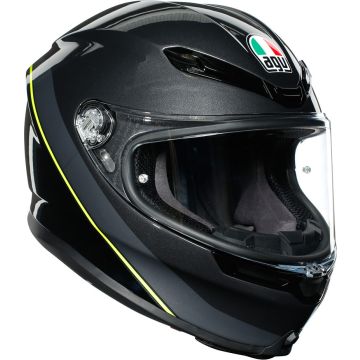 AGV K6 MPLK MULTI full face helmet MINIMAL GUNMET BLACK YELLOW FL