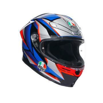 AGV K6 S E2206 MPLK SLASHCUT capacete de fibra de face inteira Preto Azul Vermelho