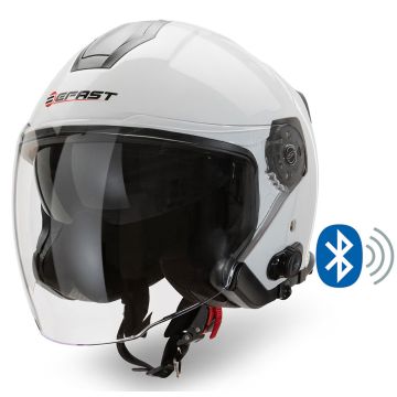 Capacete de jacto, Befast JET Connect - Branco  com intercomunicador integrado