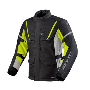 Rev'it Horizon 3 H2O moto touring jaqueta Preto Amarelo Neon