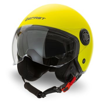 Casco jet Befast Rapid II doppia visiera Giallo Fluo Opaco